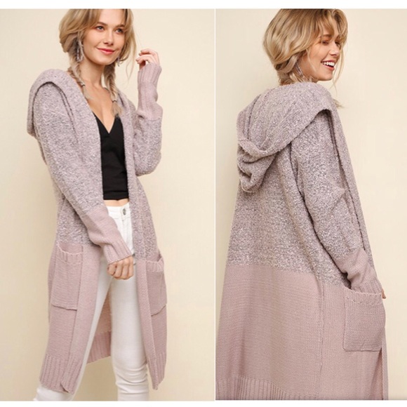 lavender knit cardigan